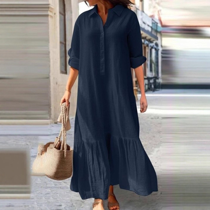 2026 European and American New - Casual Loose Linen Shirt Dress 评论和价格