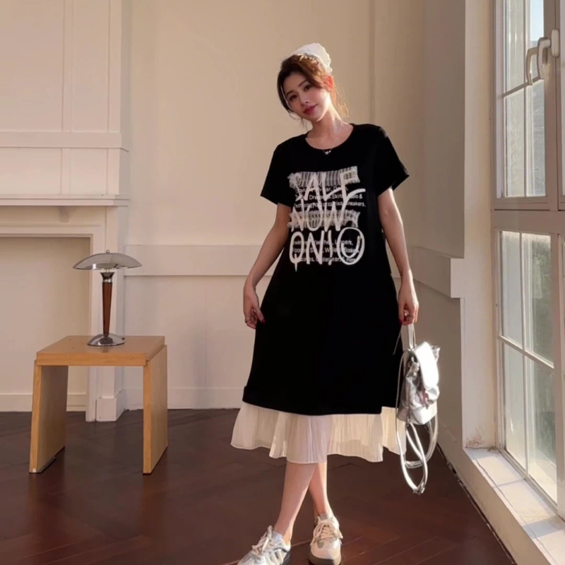 New 2026 Summer Women's T-Shir - Korean Style A Line Shirt Dress 评论和价格