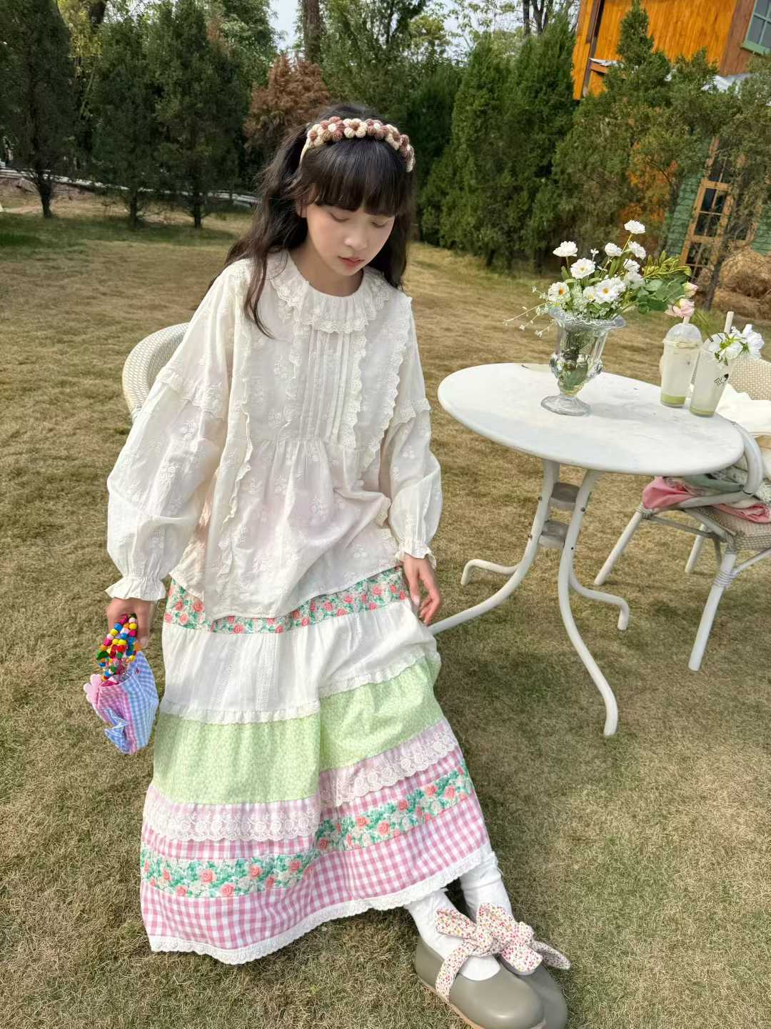 Vintage Autumn Sweet Kawaii Ca - Blouses 评论和价格