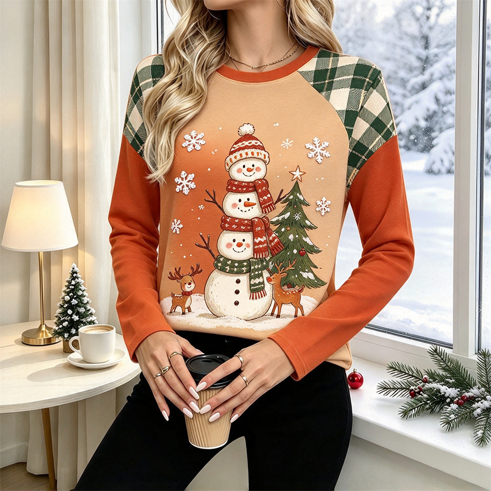 Winter Ladies Christmas Long S - Blouses 评论和价格