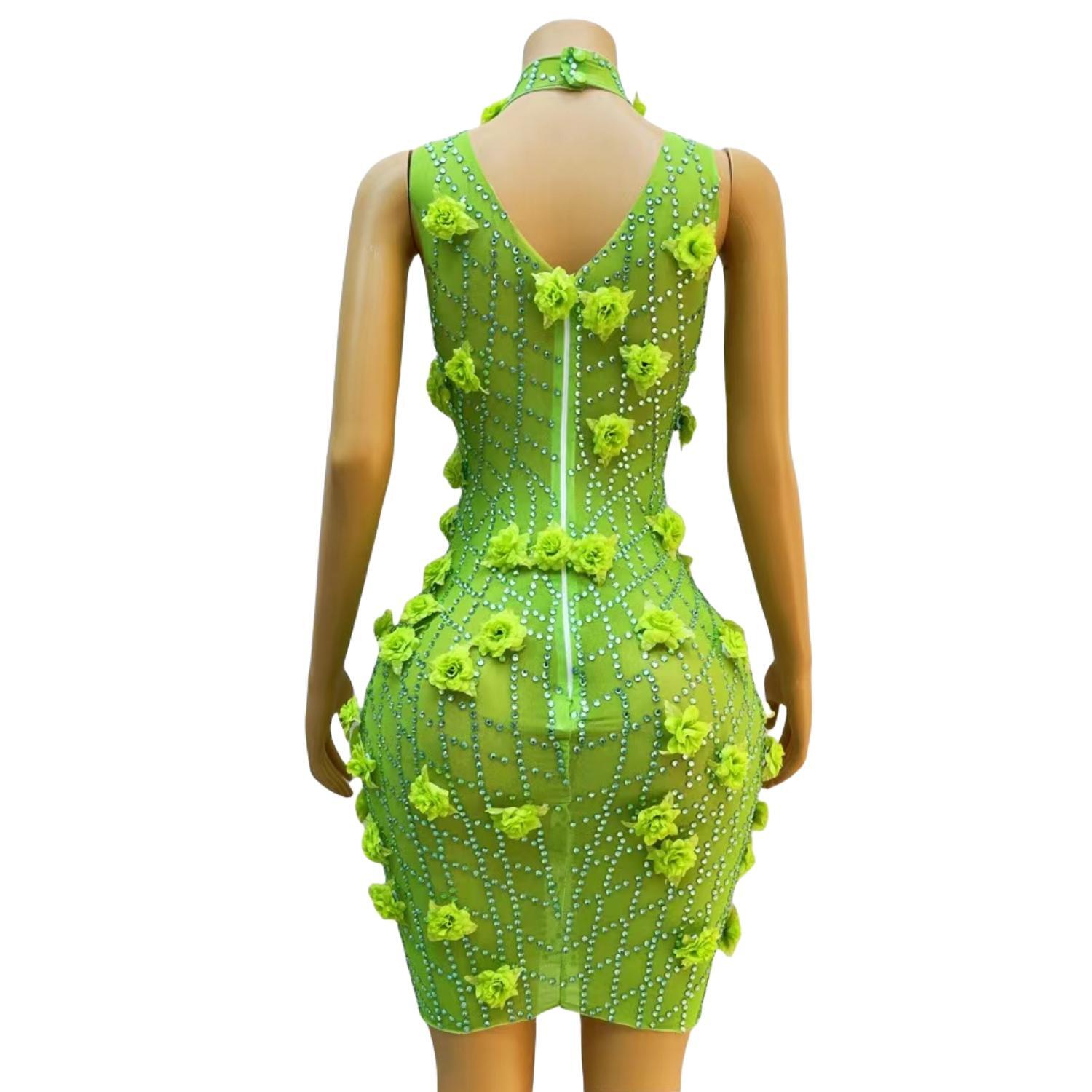 Chic Sparkly Crystals Rhinesto - Sparkly Rhinestone Club Party Dress 评论和价格