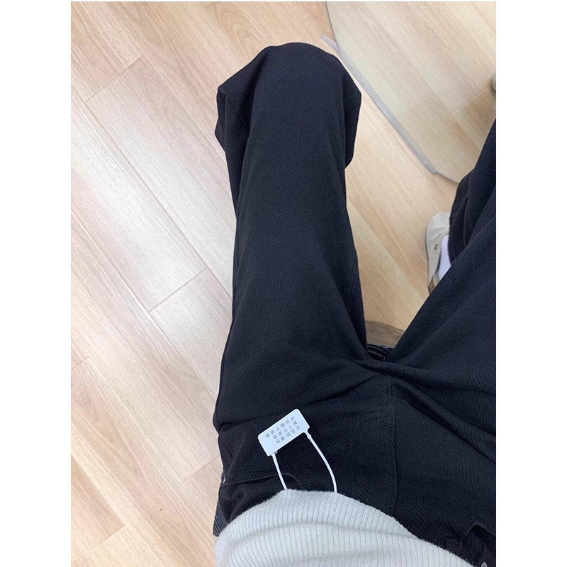 High Waist Wide Leg Black Deni - Jeans 评论和价格