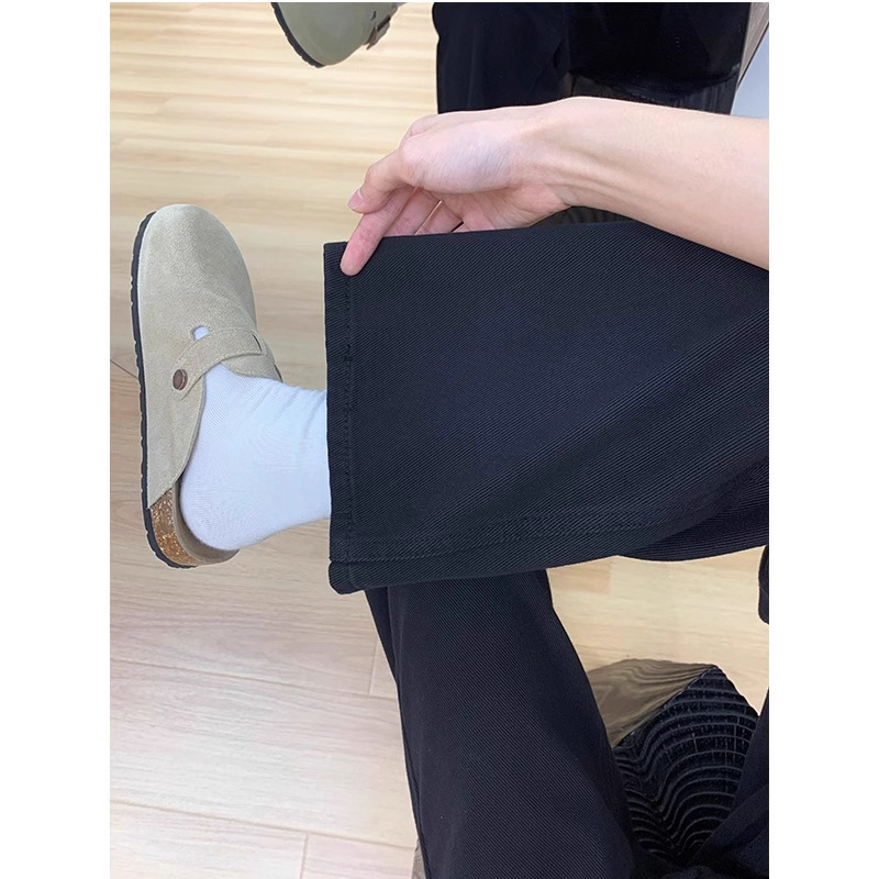 High Waist Wide Leg Black Deni - Jeans 评论和价格