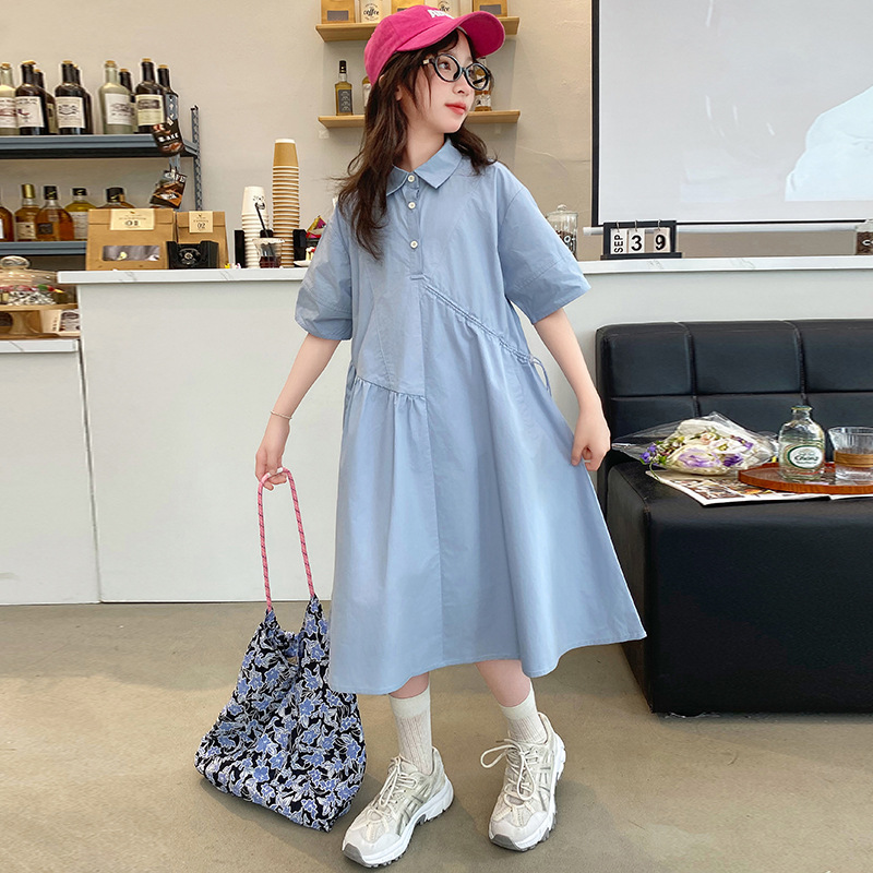 Korean Children Clothing Girls - Korean Style A Line Shirt Dress 评论和价格