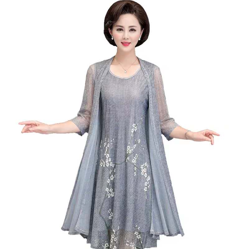 summer cotton linen 2 piece se - French Vintage Floral Midi Dress 评论和价格
